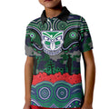 ANZAC Day New Zealand Warriors Kid Polo Shirt Military Memorial Aboriginal Indigenous Art