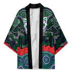 ANZAC Day New Zealand Warriors Kimono Military Memorial Aboriginal Indigenous Art
