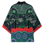 ANZAC Day New Zealand Warriors Kimono Military Memorial Aboriginal Indigenous Art