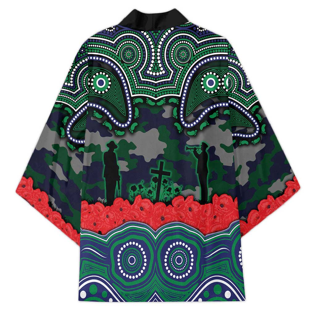 ANZAC Day New Zealand Warriors Kimono Military Memorial Aboriginal Indigenous Art