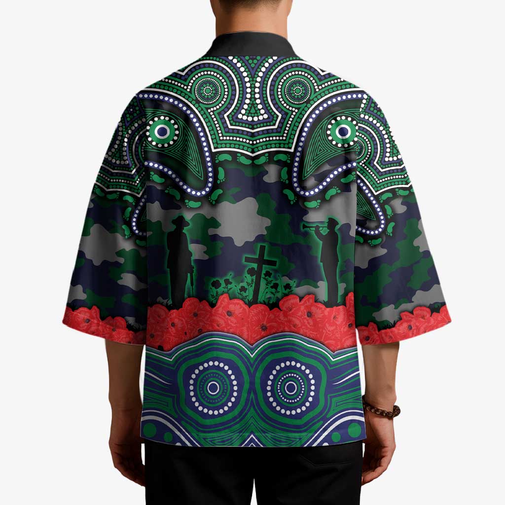 ANZAC Day New Zealand Warriors Kimono Military Memorial Aboriginal Indigenous Art