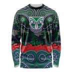 ANZAC Day New Zealand Warriors Long Sleeve Shirt Military Memorial Aboriginal Indigenous Art
