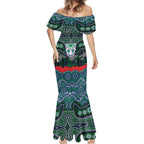 ANZAC Day New Zealand Warriors Mermaid Dress Military Memorial Aboriginal Indigenous Art