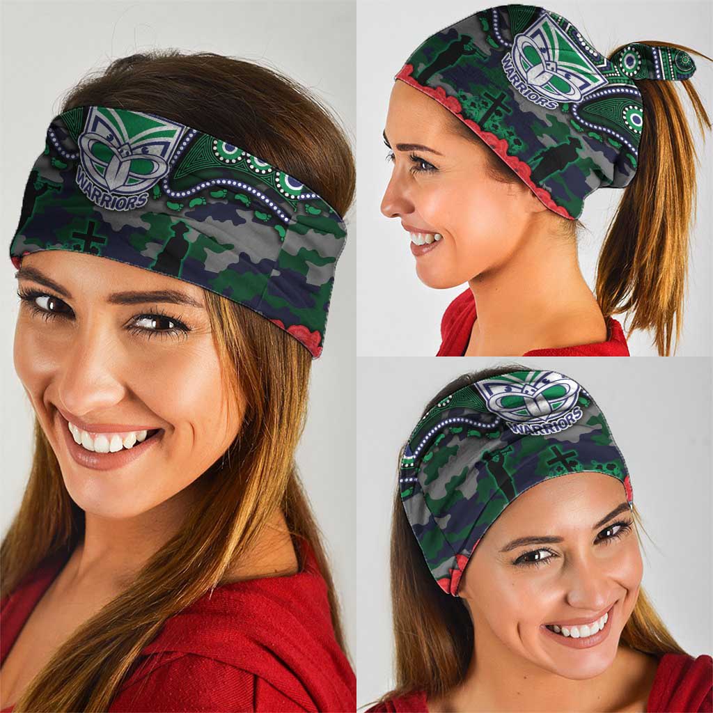 ANZAC Day New Zealand Warriors Neck Gaiter Military Memorial Aboriginal Indigenous Art