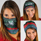 ANZAC Day New Zealand Warriors Neck Gaiter Military Memorial Aboriginal Indigenous Art