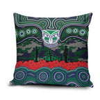ANZAC Day New Zealand Warriors Pillow Cover Military Memorial Aboriginal Indigenous Art