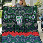 ANZAC Day New Zealand Warriors Quilt Military Memorial Aboriginal Indigenous Art