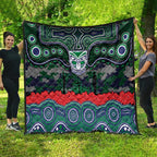 ANZAC Day New Zealand Warriors Quilt Military Memorial Aboriginal Indigenous Art