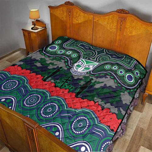 ANZAC Day New Zealand Warriors Quilt Military Memorial Aboriginal Indigenous Art