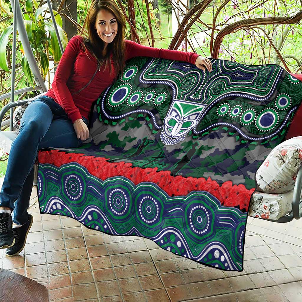 ANZAC Day New Zealand Warriors Quilt Military Memorial Aboriginal Indigenous Art