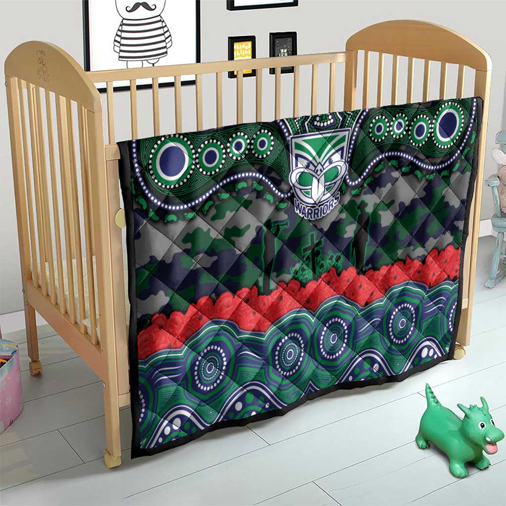 ANZAC Day New Zealand Warriors Quilt Military Memorial Aboriginal Indigenous Art