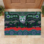 ANZAC Day New Zealand Warriors Rubber Doormat Military Memorial Aboriginal Indigenous Art
