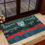 ANZAC Day New Zealand Warriors Rubber Doormat Military Memorial Aboriginal Indigenous Art