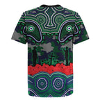 ANZAC Day New Zealand Warriors Rugby Jersey Military Memorial Aboriginal Indigenous Art