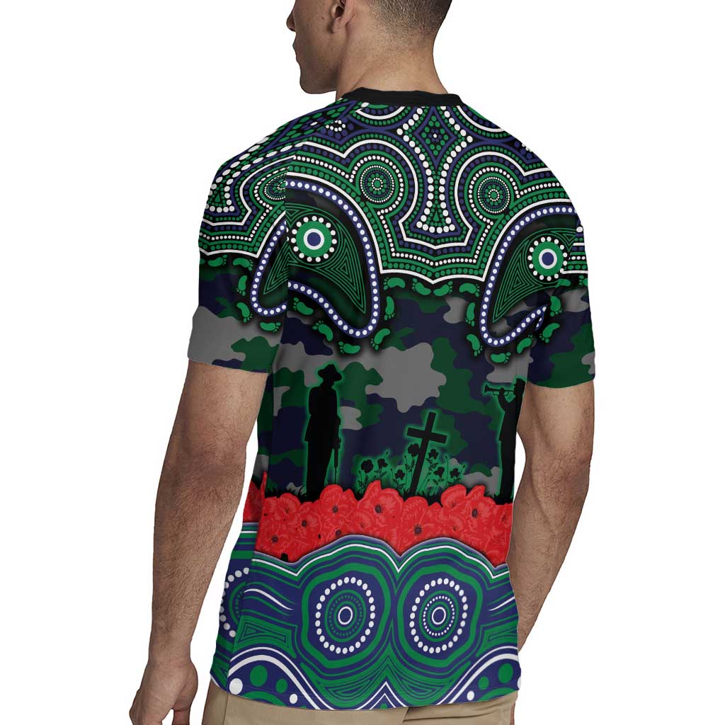 ANZAC Day New Zealand Warriors Rugby Jersey Military Memorial Aboriginal Indigenous Art