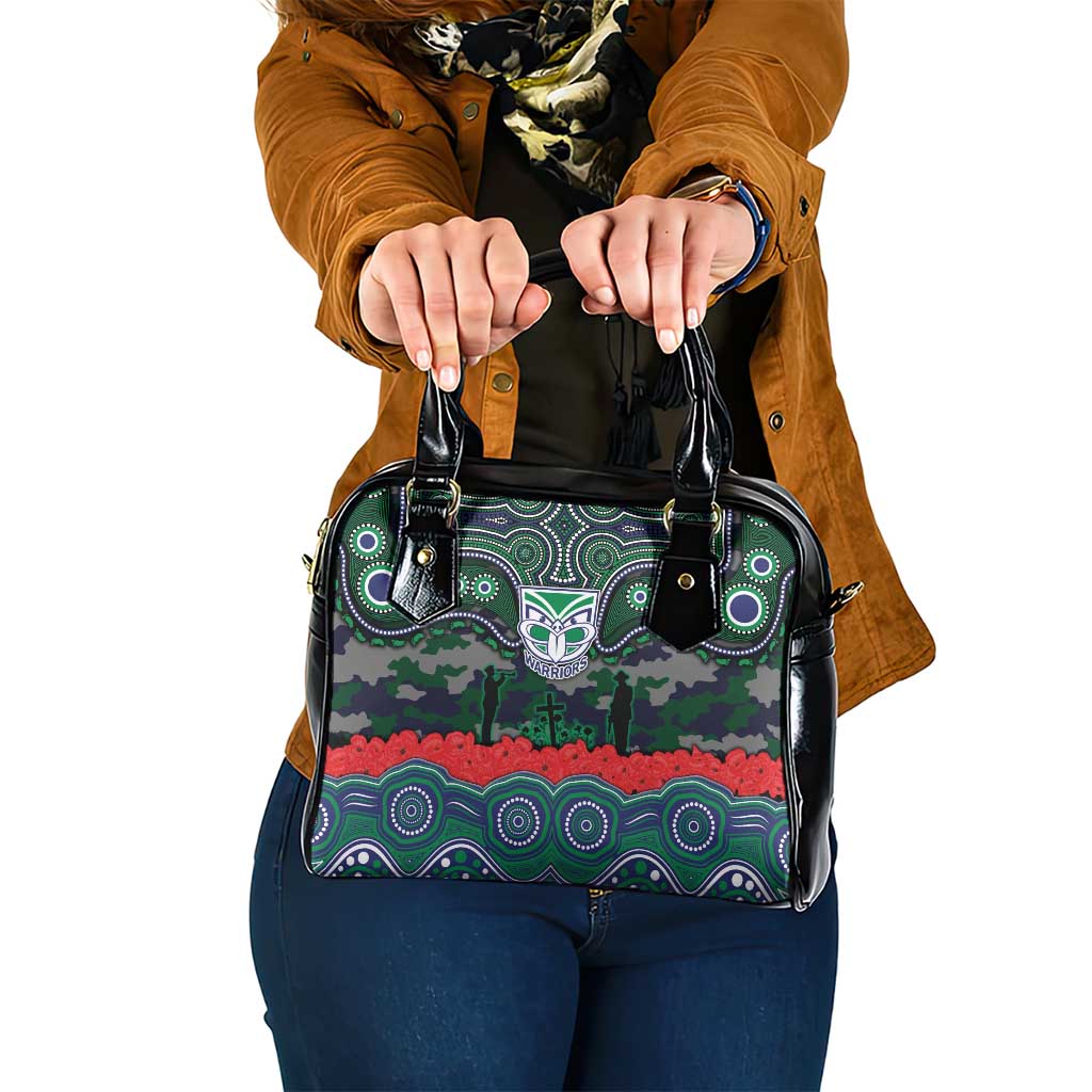 ANZAC Day New Zealand Warriors Shoulder Handbag Military Memorial Aboriginal Indigenous Art