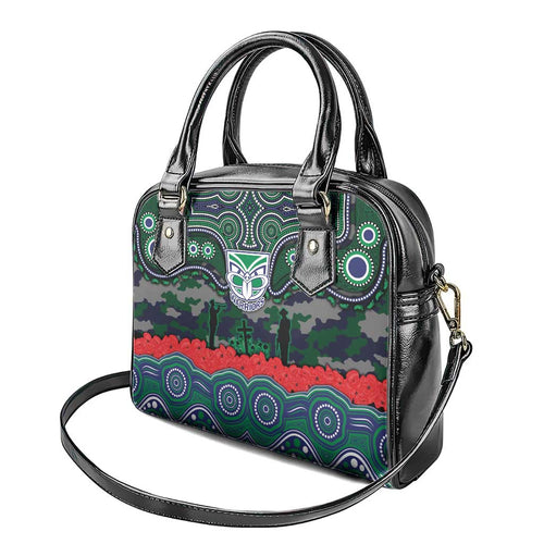 ANZAC Day New Zealand Warriors Shoulder Handbag Military Memorial Aboriginal Indigenous Art