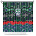 ANZAC Day New Zealand Warriors Shower Curtain Military Memorial Aboriginal Indigenous Art
