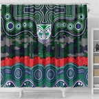 ANZAC Day New Zealand Warriors Shower Curtain Military Memorial Aboriginal Indigenous Art