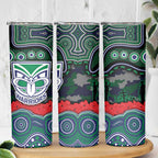 ANZAC Day New Zealand Warriors Skinny Tumbler Military Memorial Aboriginal Indigenous Art