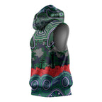 ANZAC Day New Zealand Warriors Sleeveless Hoodie Military Memorial Aboriginal Indigenous Art