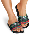 ANZAC Day New Zealand Warriors Slide Sandals Military Memorial Aboriginal Indigenous Art