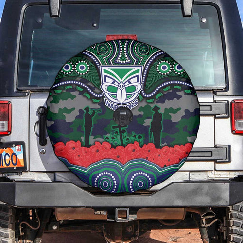 ANZAC Day New Zealand Warriors Spare Tire Cover Military Memorial Aboriginal Indigenous Art