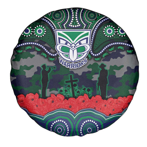 ANZAC Day New Zealand Warriors Spare Tire Cover Military Memorial Aboriginal Indigenous Art