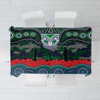 ANZAC Day New Zealand Warriors Tablecloth Military Memorial Aboriginal Indigenous Art
