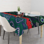 ANZAC Day New Zealand Warriors Tablecloth Military Memorial Aboriginal Indigenous Art