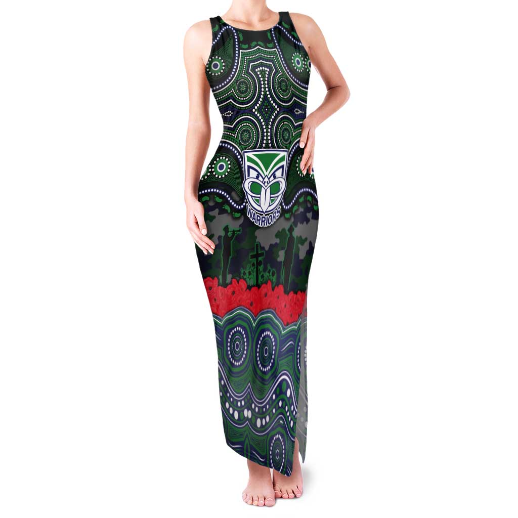 ANZAC Day New Zealand Warriors Tank Maxi Dress Military Memorial Aboriginal Indigenous Art