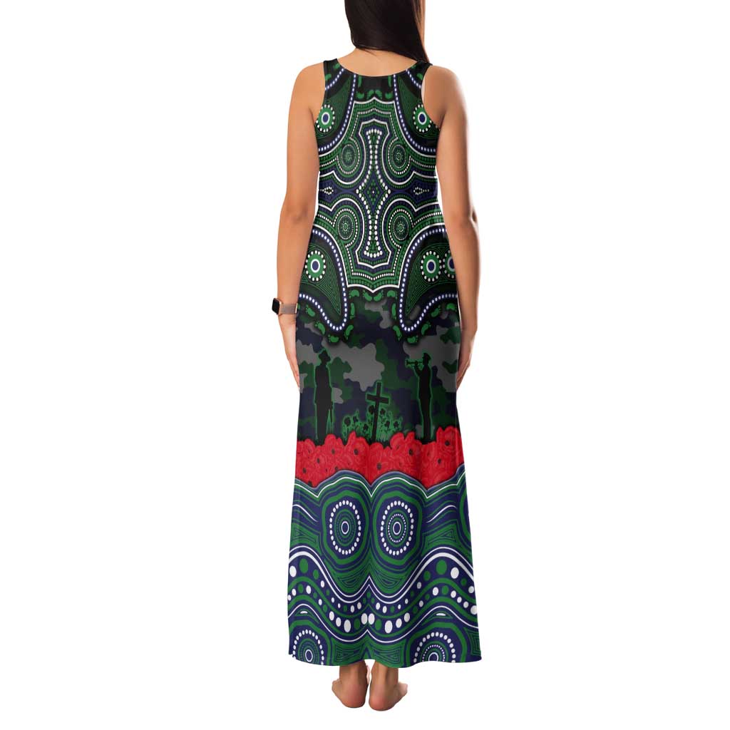 ANZAC Day New Zealand Warriors Tank Maxi Dress Military Memorial Aboriginal Indigenous Art