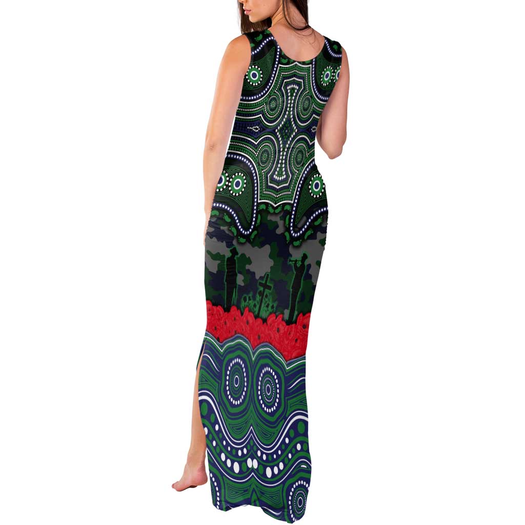 ANZAC Day New Zealand Warriors Tank Maxi Dress Military Memorial Aboriginal Indigenous Art