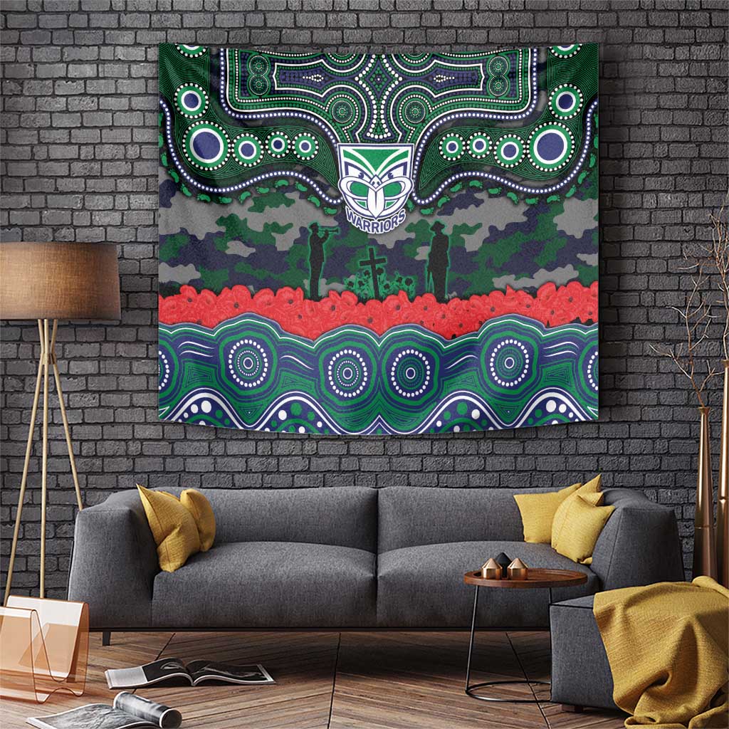 ANZAC Day New Zealand Warriors Tapestry Military Memorial Aboriginal Indigenous Art