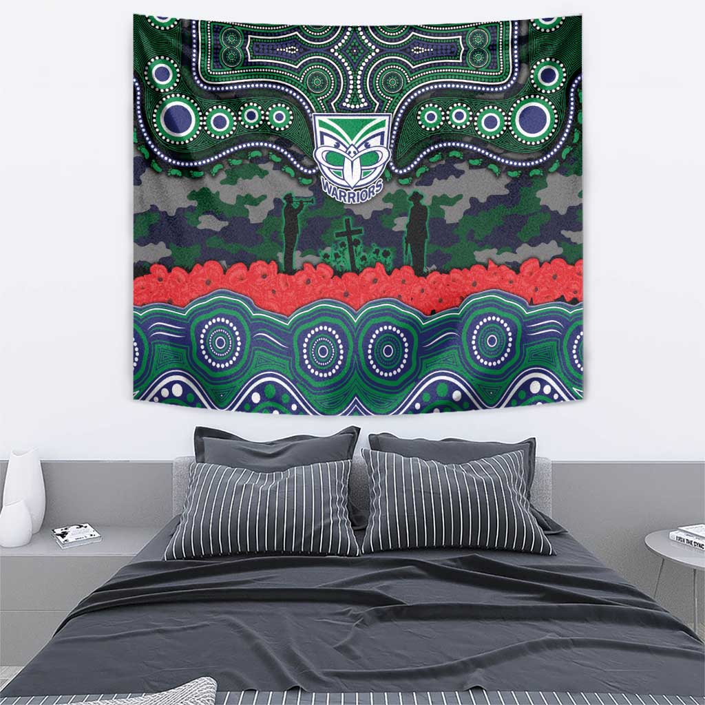 ANZAC Day New Zealand Warriors Tapestry Military Memorial Aboriginal Indigenous Art