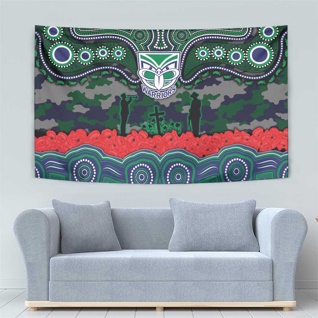 ANZAC Day New Zealand Warriors Tapestry Military Memorial Aboriginal Indigenous Art