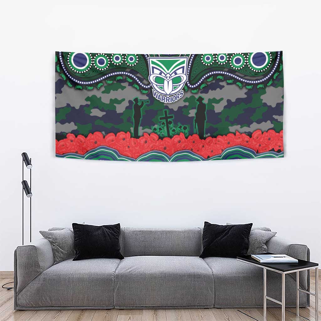 ANZAC Day New Zealand Warriors Tapestry Military Memorial Aboriginal Indigenous Art