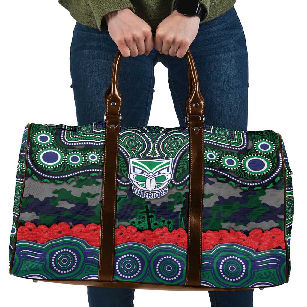 ANZAC Day New Zealand Warriors Travel Bag Military Memorial Aboriginal Indigenous Art