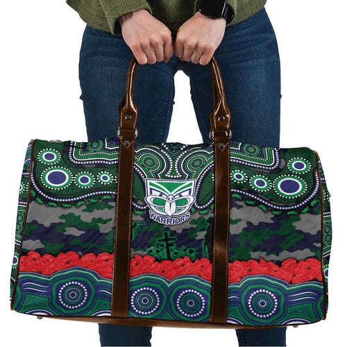 ANZAC Day New Zealand Warriors Travel Bag Military Memorial Aboriginal Indigenous Art