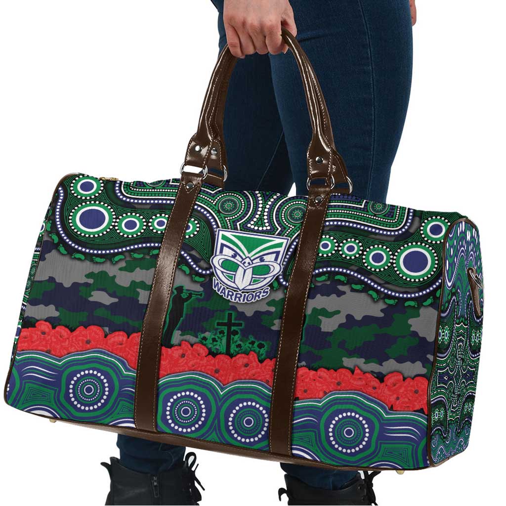 ANZAC Day New Zealand Warriors Travel Bag Military Memorial Aboriginal Indigenous Art