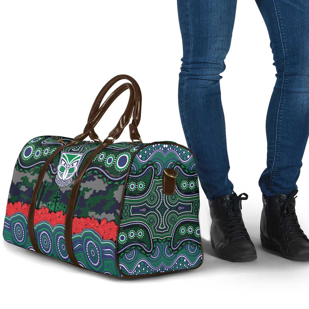 ANZAC Day New Zealand Warriors Travel Bag Military Memorial Aboriginal Indigenous Art