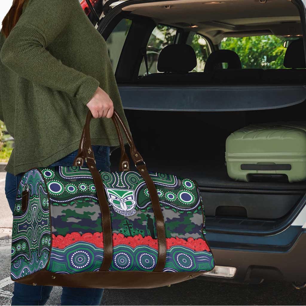 ANZAC Day New Zealand Warriors Travel Bag Military Memorial Aboriginal Indigenous Art