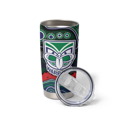 ANZAC Day New Zealand Warriors Tumbler Cup Military Memorial Aboriginal Indigenous Art