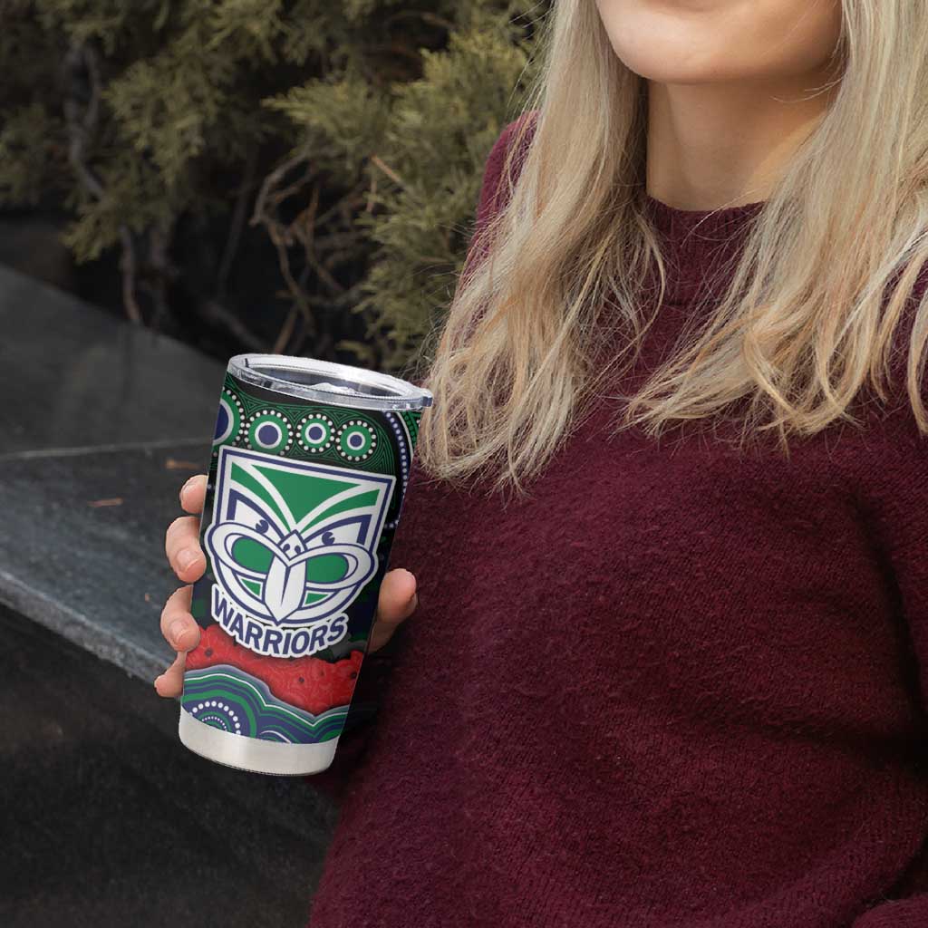 ANZAC Day New Zealand Warriors Tumbler Cup Military Memorial Aboriginal Indigenous Art