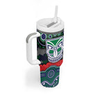 ANZAC Day New Zealand Warriors Tumbler With Handle Military Memorial Aboriginal Indigenous Art