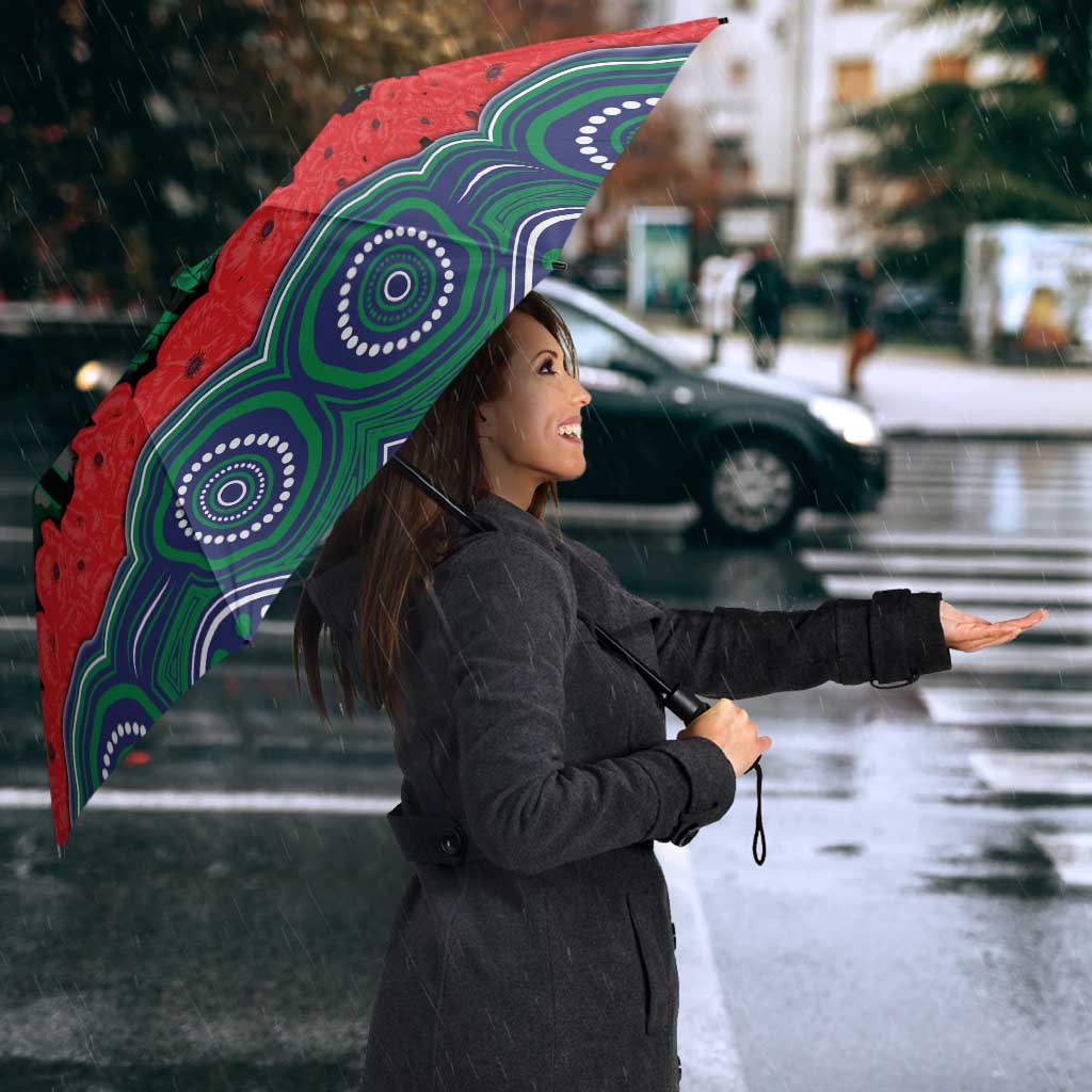 ANZAC Day New Zealand Warriors Umbrella Military Memorial Aboriginal Indigenous Art
