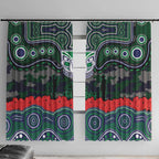 ANZAC Day New Zealand Warriors Window Curtain Military Memorial Aboriginal Indigenous Art