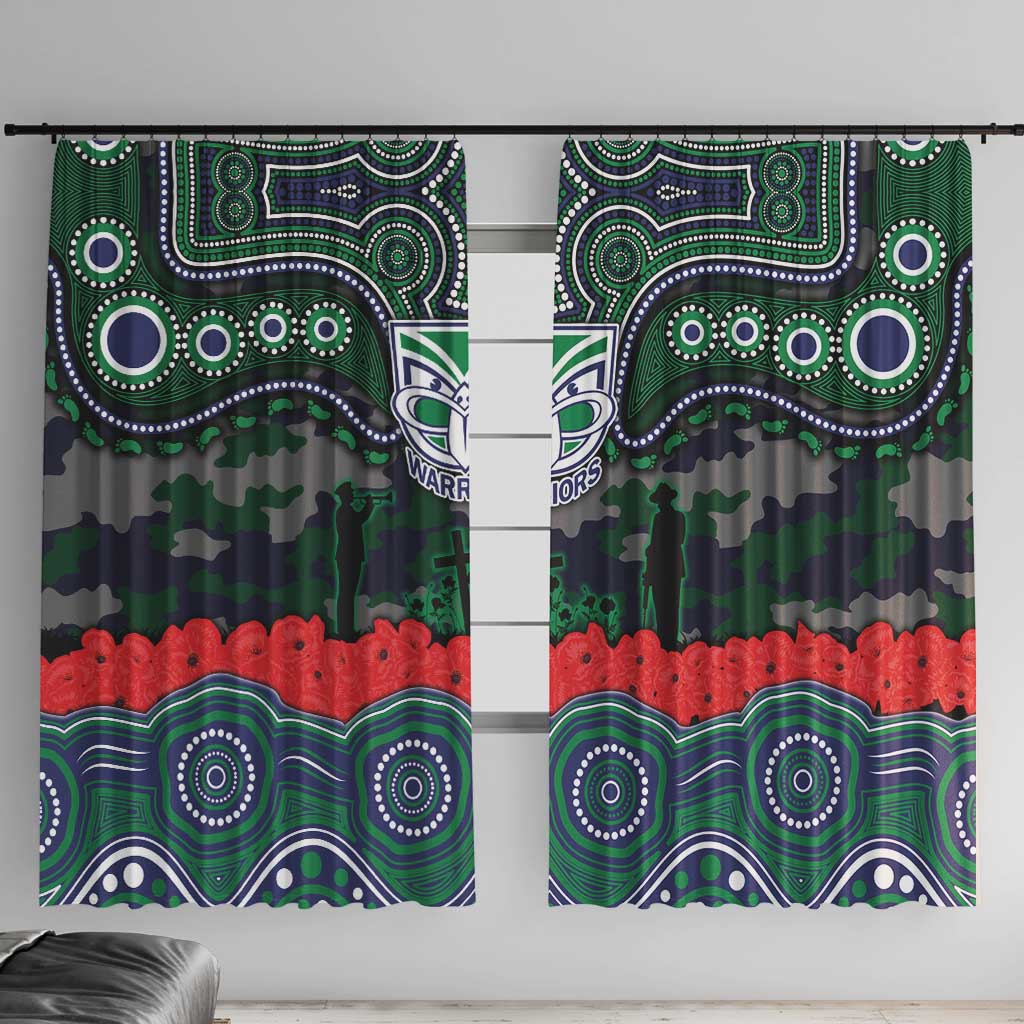 ANZAC Day New Zealand Warriors Window Curtain Military Memorial Aboriginal Indigenous Art