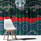 ANZAC Day New Zealand Warriors Window Curtain Military Memorial Aboriginal Indigenous Art