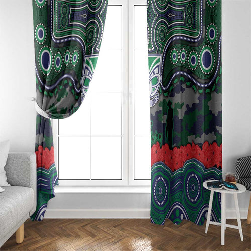 ANZAC Day New Zealand Warriors Window Curtain Military Memorial Aboriginal Indigenous Art